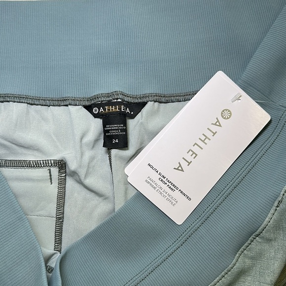 NWT Athleta Nolita Slim Tapered Print Crop Size 24 - Picture 5 of 10